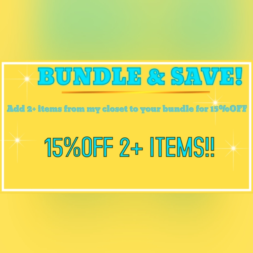 BUNDLE & SAVE!! ADD 2+ ITEMS TO YOUR BUNDLE FOR 15% OFF YOUR PURCHASE!